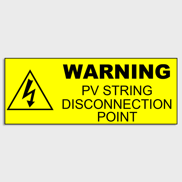 PV-string-disconnection-point