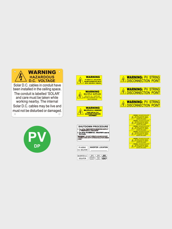 PV-solar-DC-label-kits